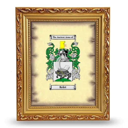 Kelet Coat of Arms Framed - Gold