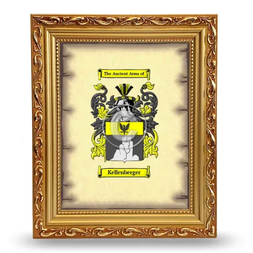 Kellenberger Coat of Arms Framed - Gold