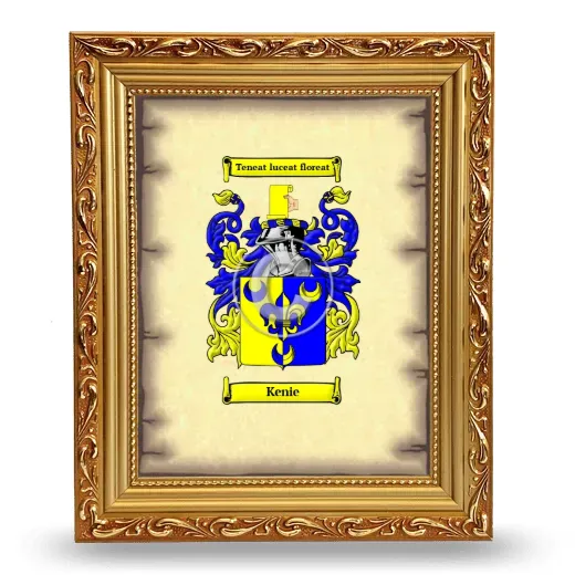 Kenie Coat of Arms Framed - Gold