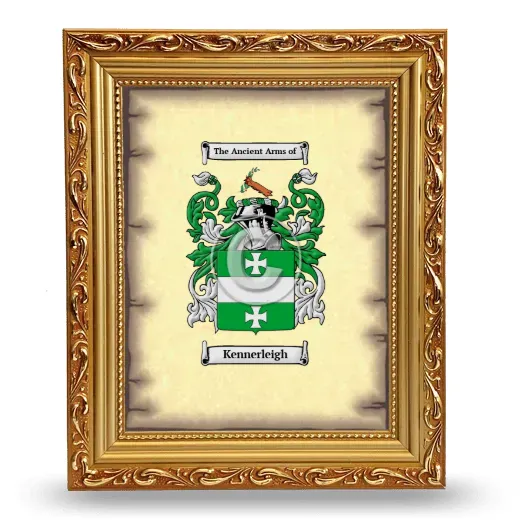 Kennerleigh Coat of Arms Framed - Gold