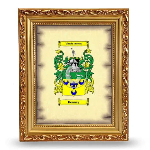 Kenney Coat of Arms Framed - Gold