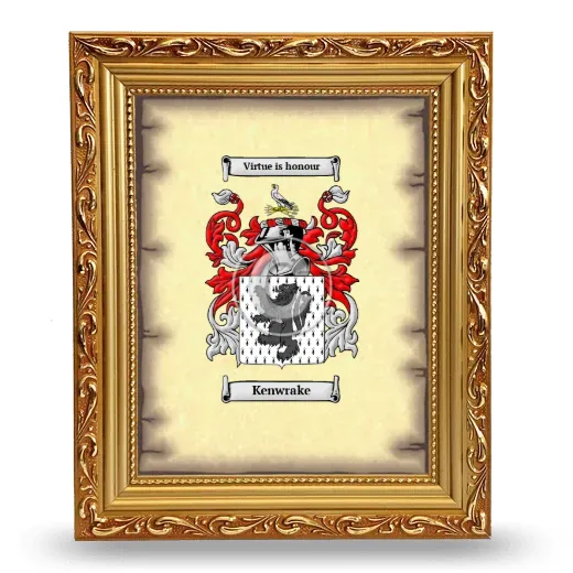 Kenwrake Coat of Arms Framed - Gold