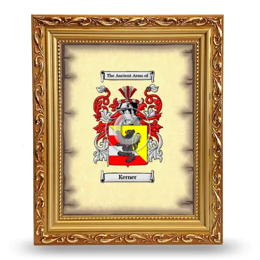 Kerner Coat of Arms Framed - Gold