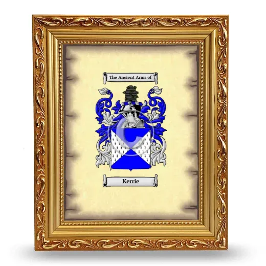 Kerrie Coat of Arms Framed - Gold