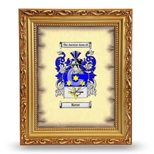 Kerst Coat of Arms Framed - Gold