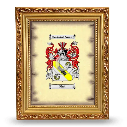 Khol Coat of Arms Framed - Gold