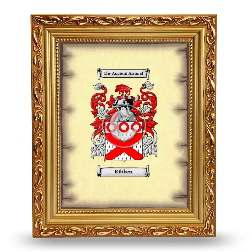 Kibben Coat of Arms Framed - Gold