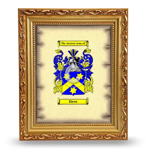 Kiern Coat of Arms Framed - Gold