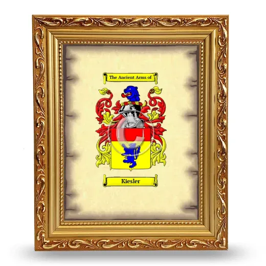 Kiesler Coat of Arms Framed - Gold