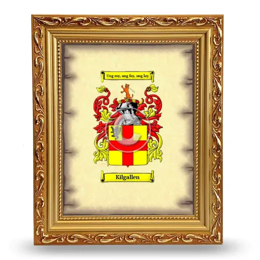 Kilgallen Coat of Arms Framed - Gold