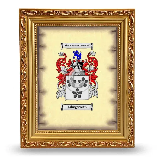 Kilingworth Coat of Arms Framed - Gold