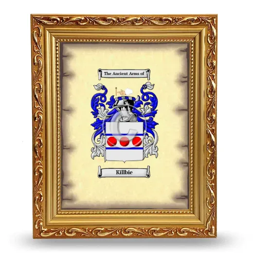 Killbie Coat of Arms Framed - Gold