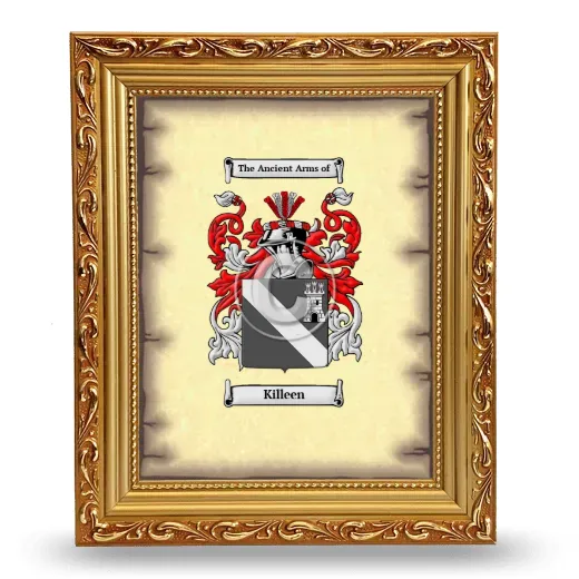 Killeen Coat of Arms Framed - Gold