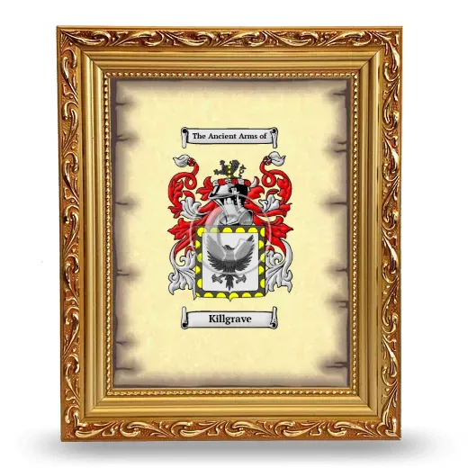 Killgrave Coat of Arms Framed - Gold
