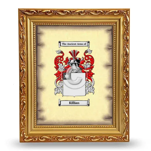 Killian Coat of Arms Framed - Gold