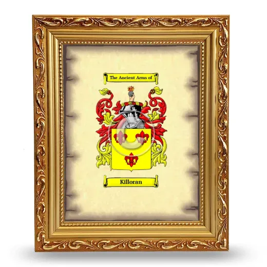 Killoran Coat of Arms Framed - Gold