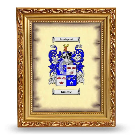 Kimmie Coat of Arms Framed - Gold