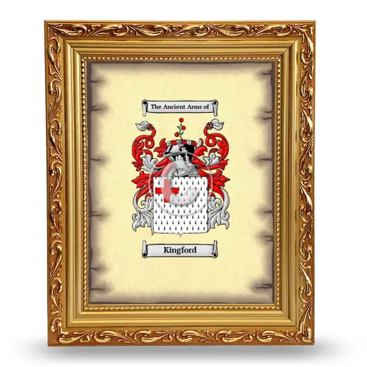 Kingford Coat of Arms Framed - Gold
