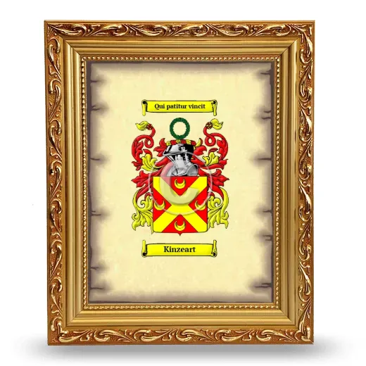Kinzeart Coat of Arms Framed - Gold