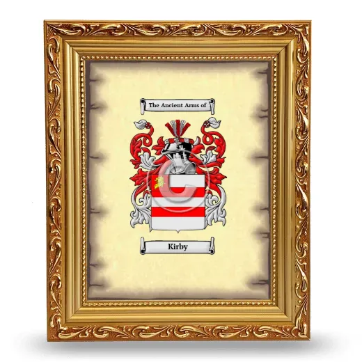 Kirby Coat of Arms Framed - Gold