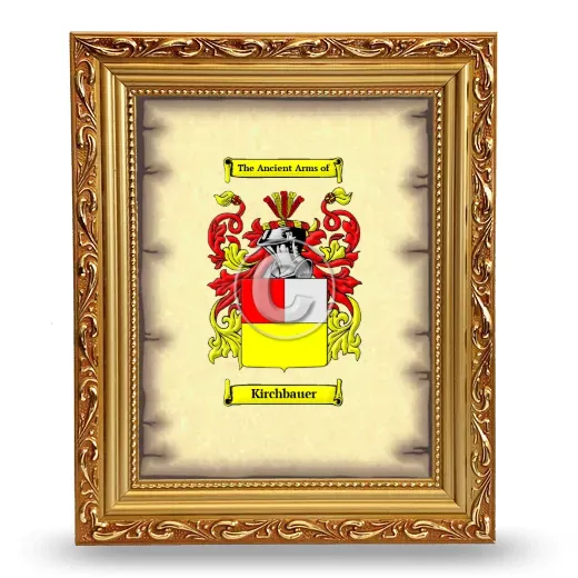 Kirchbauer Coat of Arms Framed - Gold