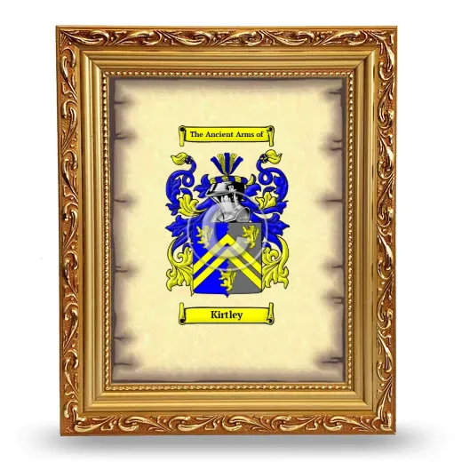 Kirtley Coat of Arms Framed - Gold