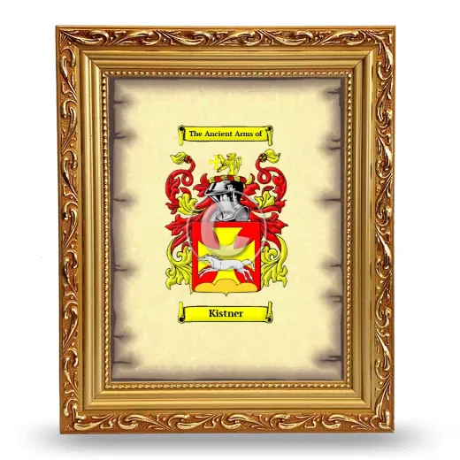 Kistner Coat of Arms Framed - Gold