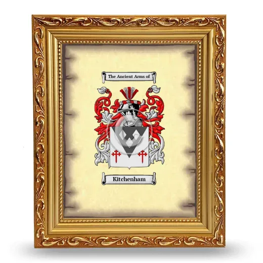 Kitchenham Coat of Arms Framed - Gold