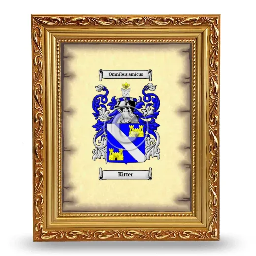Kitter Coat of Arms Framed - Gold