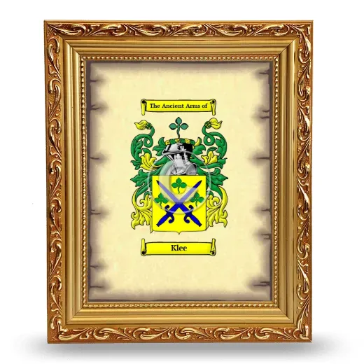 Klee Coat of Arms Framed - Gold