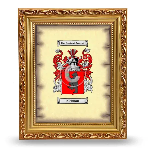 Kleiman Coat of Arms Framed - Gold