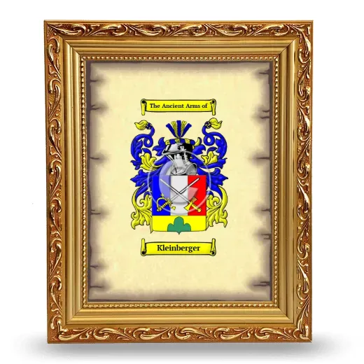 Kleinberger Coat of Arms Framed - Gold