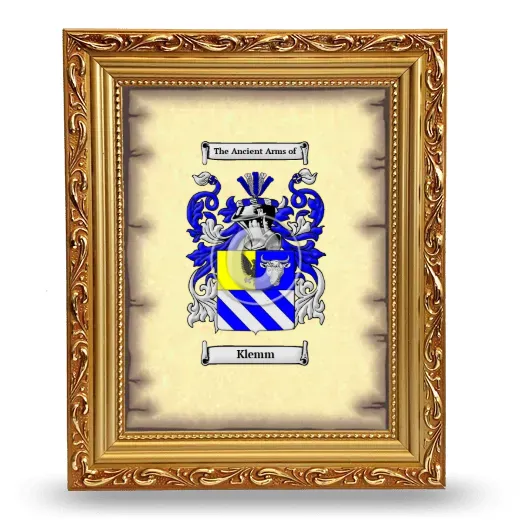 Klemm Coat of Arms Framed - Gold