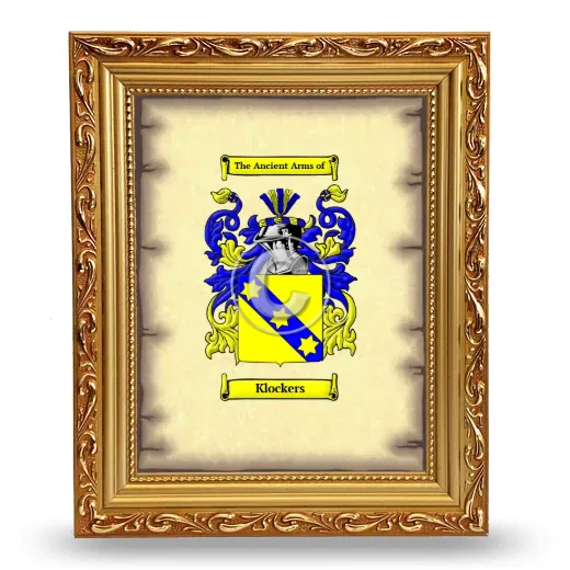 Klockers Coat of Arms Framed - Gold