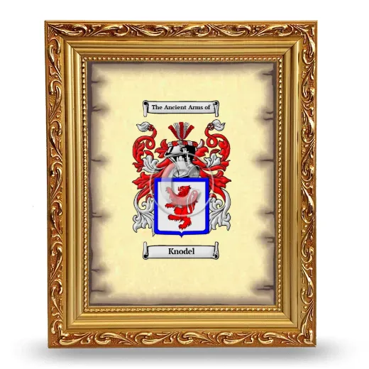 Knodel Coat of Arms Framed - Gold