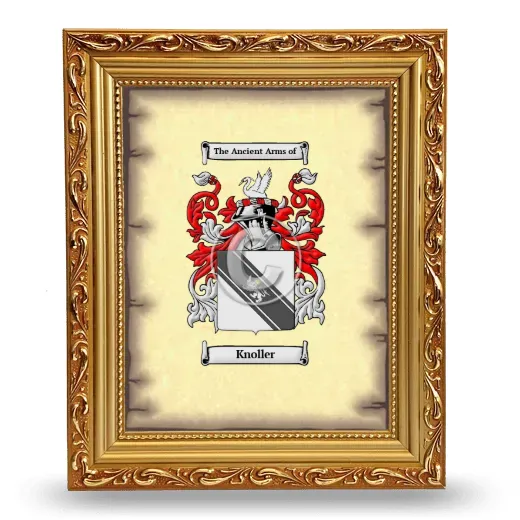 Knoller Coat of Arms Framed - Gold