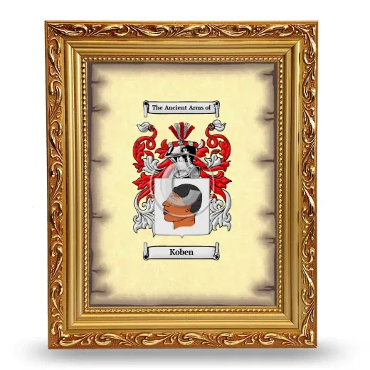 Koben Coat of Arms Framed - Gold