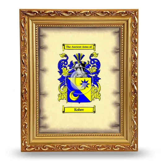 Kober Coat of Arms Framed - Gold