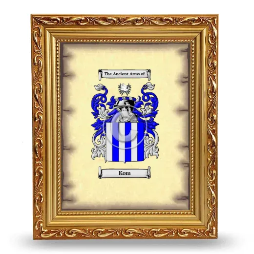 Kom Coat of Arms Framed - Gold
