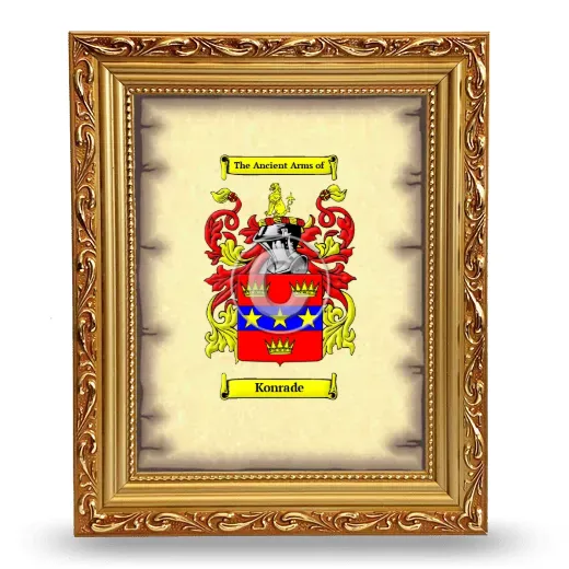 Konrade Coat of Arms Framed - Gold