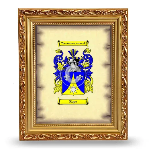 Kope Coat of Arms Framed - Gold