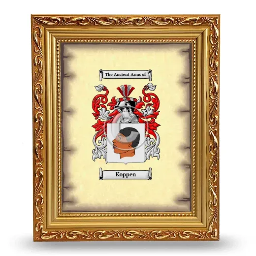 Koppen Coat of Arms Framed - Gold