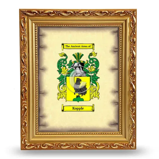 Kopple Coat of Arms Framed - Gold