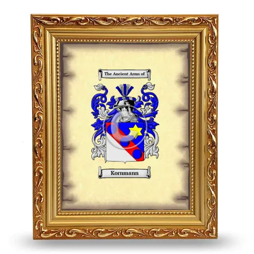 Kornmann Coat of Arms Framed - Gold