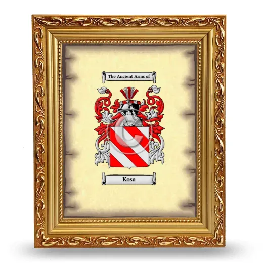 Kosa Coat of Arms Framed - Gold