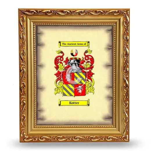 Kotter Coat of Arms Framed - Gold