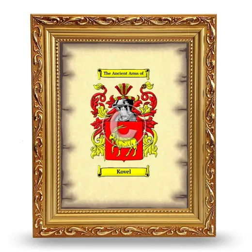 Kovel Coat of Arms Framed - Gold