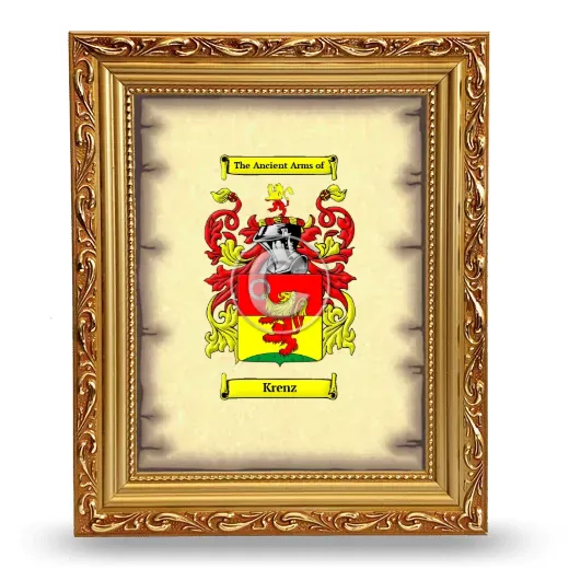 Krenz Coat of Arms Framed - Gold