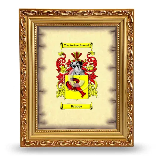 Krepps Coat of Arms Framed - Gold