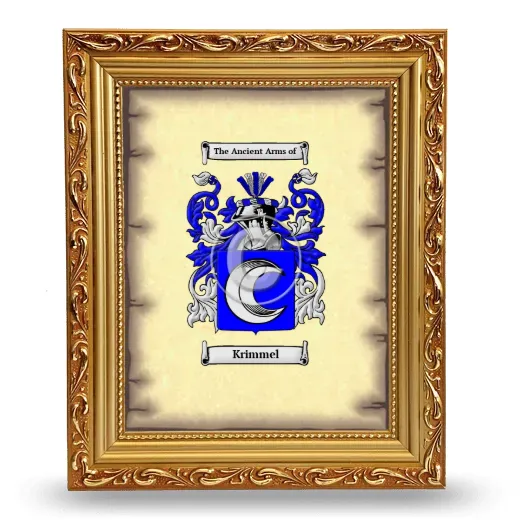 Krimmel Coat of Arms Framed - Gold